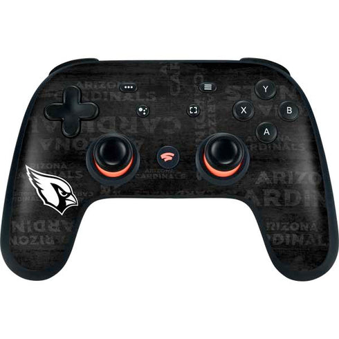 NFL Arizona Cardinals Black & White Google Stadia Controller Skin